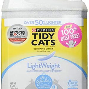 Tidy Cats Lightweight Glade Clear Springs Low Dust Clumping Multi Cat Litter, 8.5 lbs.