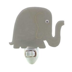 fused glass elephant night light (light gray)