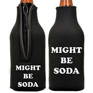 Funny Guy Mugs Might Be Soda Collapsible Neoprene Bottle Coolie - Drink Cooler