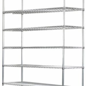 Omega 12" Deep x 48" Wide x 74" High 6 Tier Chrome Starter Shelving Unit