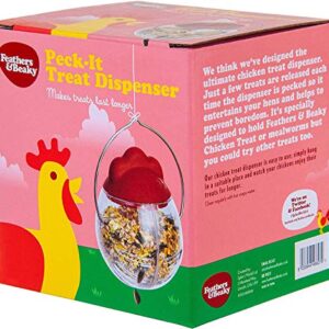 Feathers & Beaky | Peck It Treat Dispenser for Chickens | Boredom Buster & Durable Design (Pack of 1)