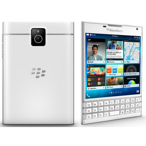 BlackBerry Passport Factory Unlocked Cellphone 4.5" 32GB 13MP (White) - International Version No Warranty