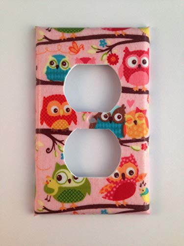 Green Owl Light Switch Cover Various Sizes Offered