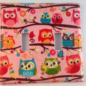 Green Owl Light Switch Cover Various Sizes Offered