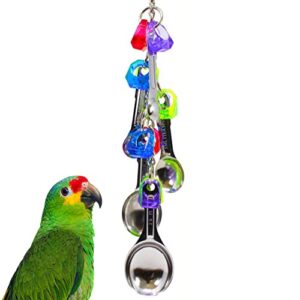 Bonka Bird Toys 1969 Spoon Delight Bird Toy African Grey Parrot, Amazon, Conure, Quaker, Caique, Eclectus, Small Cockatoos, Mini Macaws, and Similar Birds.