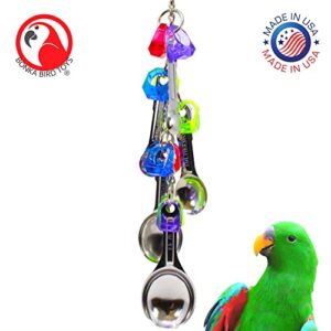 Bonka Bird Toys 1969 Spoon Delight Bird Toy African Grey Parrot, Amazon, Conure, Quaker, Caique, Eclectus, Small Cockatoos, Mini Macaws, and Similar Birds.