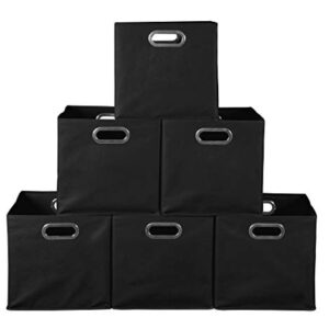 Niche Set of 6 Cubo Foldable Fabric Bins- Black