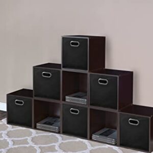 Niche Set of 6 Cubo Foldable Fabric Bins- Black