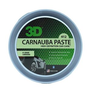 3d carnauba paste wax - deep gloss shine car wax - hydrophobic properties - heavy concentration for longer lasting shine - easy application 11oz