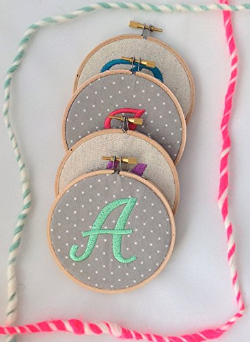 Nursery Alphabet - Embroidered Letter in Hoop