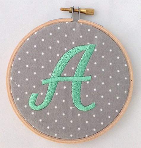 Nursery Alphabet - Embroidered Letter in Hoop