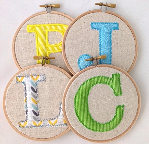 Applique Alphabet Letter in Hoop - Choose your Pattern -