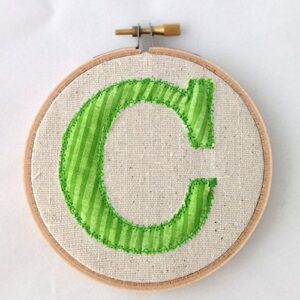 Applique Alphabet Letter in Hoop - Choose your Pattern -