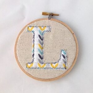 Applique Alphabet Letter in Hoop - Choose your Pattern -