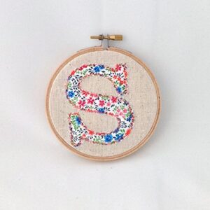 girly applique letter in 4" hoop -