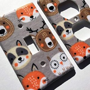 Fox Light Switch Plate Cover Various Sizes Offered