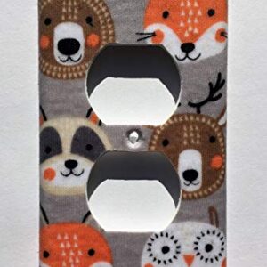 Fox Light Switch Plate Cover Various Sizes Offered