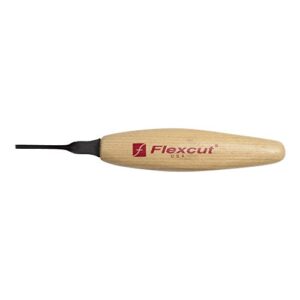 flexcut micro shallow u-gouge, razor sharp high carbon cutting blade, 1.5 mm for miniature and fine detail work (mt23)