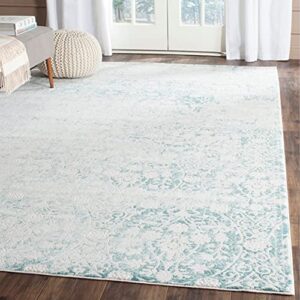SAFAVIEH Passion Collection Area Rug - 6'7" x 9'2", Lavender & Ivory, Vintage Distressed Design, Non-Shedding & Easy Care, Ideal for High Traffic Areas in Living Room, Bedroom (PAS403A)