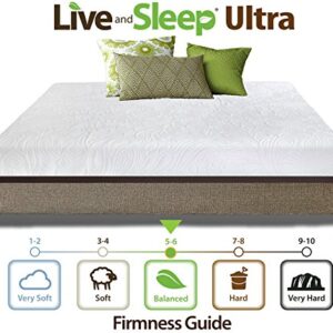 Live and Sleep Ultra California King Mattress, Gel Memory Foam Mattress - 12-Inch - Medium-Firm - Certipur Certified - 20-Year Warranty - Cal King Size