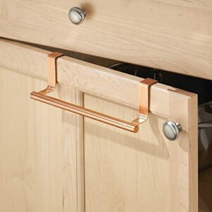 iDesign 29540 Forma Metal Over the Cabinet Dish and Hand Towel Bar Holder for Kitchen, Bathroom, 2.5" x 9.25" x 2.5", Copper