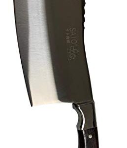 Sato Forged Heavy-Duty Meat Cleaver Chopping Butcher Knife (Bone Chopper), 8" 1.6 lbs