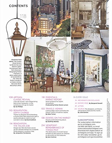 Architectural Digest Magazine (November, 2015)