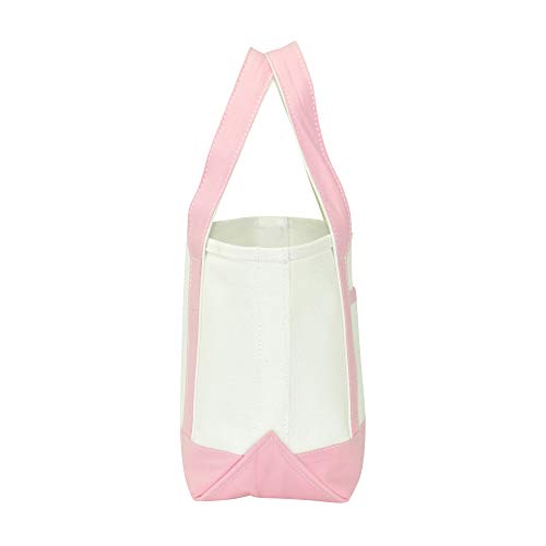 DALIX 14" Mini Small Cotton Canvas Party Favor Wedding Gift Tote Bag in Pink