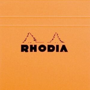 Pack of 3 Rhodia Top Staplebound No. 13 Graph Notepad (4 X 6) Orange, Black and White