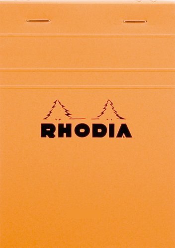 Pack of 3 Rhodia Top Staplebound No. 13 Graph Notepad (4 X 6) Orange, Black and White