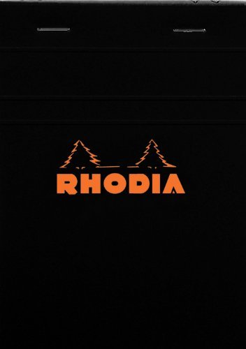 Pack of 3 Rhodia Top Staplebound No. 13 Graph Notepad (4 X 6) Orange, Black and White