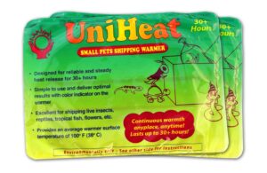 uniheat shipping warmer 30+ hours, 16 pack >plus!< 1-9"x24" shipping bags, 30+ hour warmth for shipping live corals, small pets, fish, insects, reptiles, etc.
