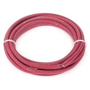 ewcs 4 gauge premium extra flexible welding cable 600 volt - red - 20 feet - made in the usa