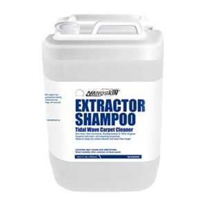 nanoskin extractor shampoo low foaming carpet cleaner 5 gallons - machine use upholstery cleaner, stain remover & odor eliminator on rug car upholstery carpets | for automotive, home, office & more