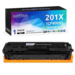 ink e-sale replacement for hp cf400x hp 201x hp cf400a black toner cartridge for use with hp color laserjet pro mfp m277dw m252dw mfp m277n m252n printer, 1 pack