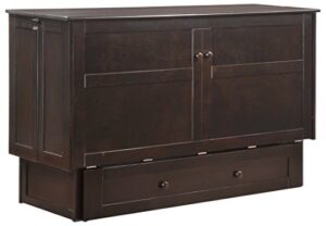 night & day furniture mur-clv ch and mnd-gmf-tri-qen murphy cabinet bed with mattress, queen, chocolate