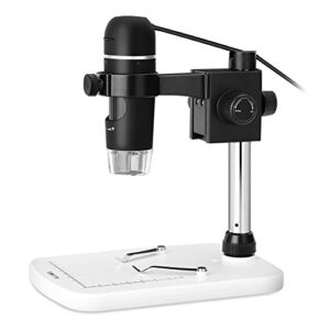 koolertron 5mp 20-300x usb digital microscope magnifier video camera, 8 led illumination with intensity control,base stand,software for windows, mac, vista
