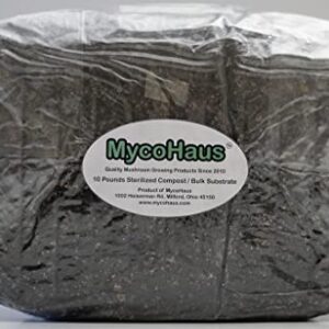 MycoHaus 10 Pounds Sterilized Compost Mushroom Substrate