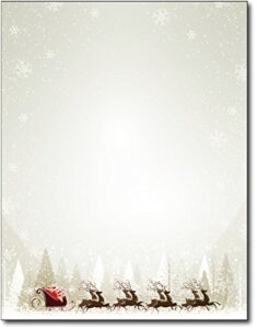 santa & reindeer christmas paper - 80 sheets