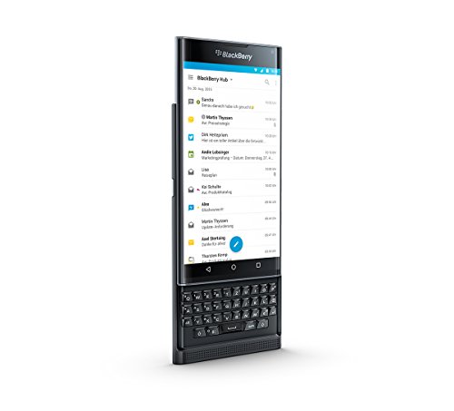 Blackberry PRIV Factory Unlocked GSM Android OS Security Phone with Slide-out Physical Keyboard and 18MP Camera - International Version (Black)