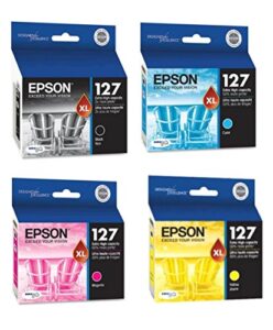 epson durabrite ultra 127 extra high-capacity inkjet cartridge (1, black, cyan, magenta, yellow)