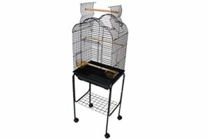 yml 5/8" bar spacing small parrot cage, 18 x 14, black