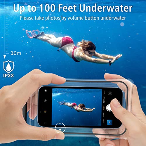 F-color Waterproof Phone Pouch - Waterproof Phone Case - Phone Water Protector Pouch for iPhone 14 13 12 Pro Samsung Galaxy up to 7.2", IPX8 Dry Bag for Underwater,Beach,Surfing,Snorkeling,Boating