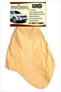 natural chamois l (3.5 sq ft.) large size by ever new automotive premium new zealand sheepskin! for auto, boats, rv and home! amazing renewable resource!