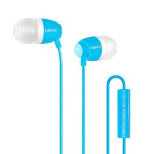 edifier p210 in-ear headphones with mic for mobile headset - blue
