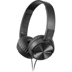 sony premium noise-canceling lightweight extra bass stereo headphones plus kubicle case
