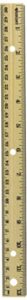 westcott hole punched wood ruler english and metric with metal edge, 12 inches, 4 packs