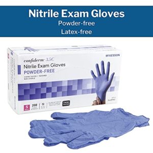 McKesson Confiderm 3.5C Nitrile Latex-Free SM Exam Gloves, Small, Chemo Tested, Powder-Free, 200/BX