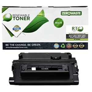 Renewable Toner Compatible MICR Toner Cartridge Replacement for HP CE390A 90A for use in HP Laserjet 600 M601 M602 M603 M4555 MFP