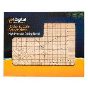 getdigital high precision cutting board for the obsessive cook - a nerdy kitchen gadget chopping block with measurements & angles - 100% natural beech-wood, 12.2 x 9.84 inch